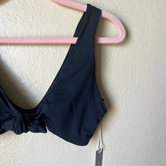 NWT Everlane Tie-Front Bikini Top Black Small - Picture 5 of 9